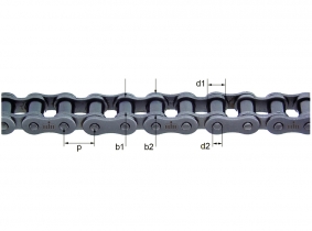 ANSI 40 (1/2x5/16") 12,7x7,85mm DIN8188 1-fach-Rollenkette ANSI 40 (1/2x5/16") 12,7x7,85mm DIN8188 1-fach-Rollenkette
