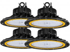 4x Cloche LED UFO high bay 200W 34.100lm dimmable suspension industrielle AdLuminis 4x Cloche LED UFO high bay 200W 34.100lm dimmable suspension industrielle AdLuminis