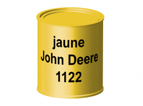Peinture laque pour tracteur John Deere jaune 1122 ERBEDOL, pot de 750 ml Peinture laque pour tracteur John Deere jaune 1122 ERBEDOL, pot de 750 ml