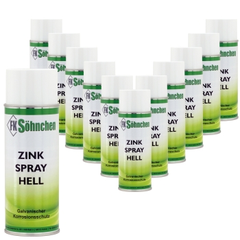 12x FKS Zink-Spray hell HL 400ml Dose 12x FKS Zink-Spray hell HL 400ml Dose