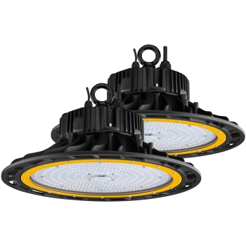 2x Cloche LED UFO high bay 200W 34.100lm dimmable suspension industrielle AdLuminis 2x Cloche LED UFO high bay 200W 34.100lm dimmable suspension industrielle AdLuminis